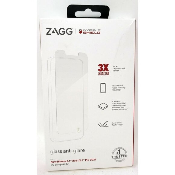 Zagg Glass Screen Protector for Apple iPhone 13 / 13 Pro, Anti-Glare - Picture 1 of 2